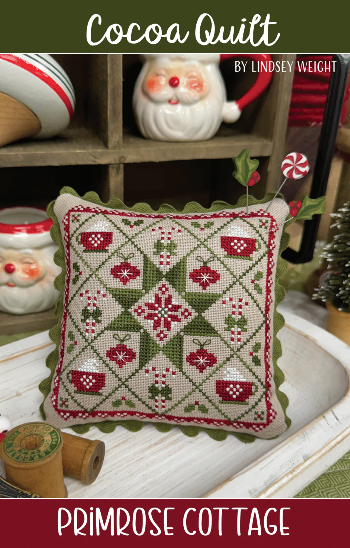 Cocoa Quilt Cross Stitch by Lindsey Weight of Primrose Cottage - PAPER Pattern - Small Town Fabric Co.