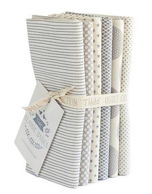 Tilda Basic Classics – Fat Quarter Bundle (6 Fabrics, Grey) - Small Town Fabric Co.