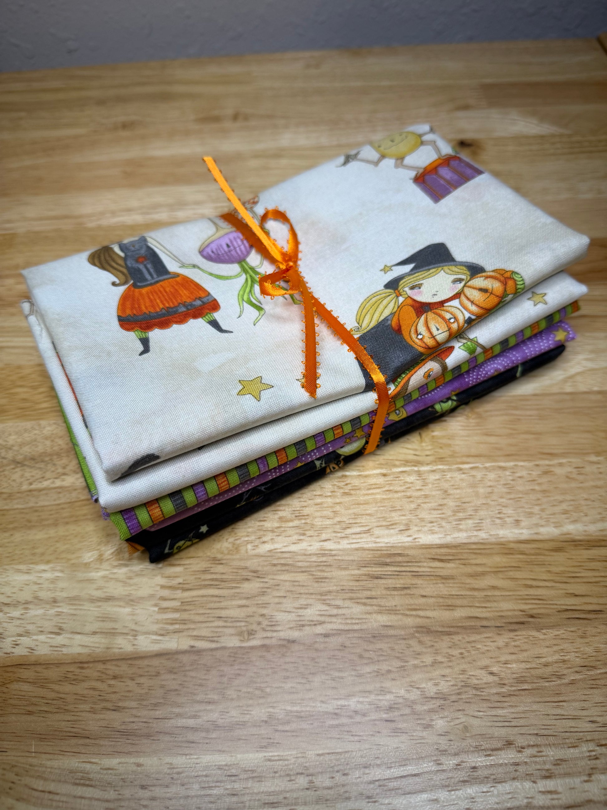Ghoul Friends 4-Pack – 1/2 Yard Halloween Fabric Bundle by Teresa Kogut - Small Town Fabric Co.