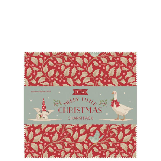Tilda Fabrics – Merry Little Christmas 5” Squares (Charm Pack) - Small Town Fabric Co.