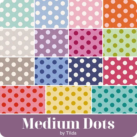 Tilda Medium Dots – Fat Quarter Bundle (15 pcs) - Small Town Fabric Co.